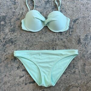Abercrombie & Fitch Light Green Bikini Set